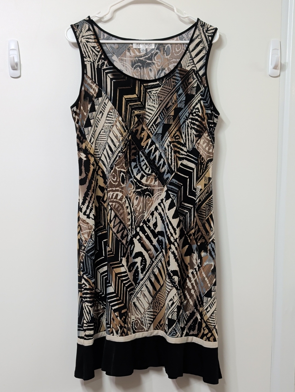 NWOT Studio I Tribal Print Sleeveless Midi Dress Size 10
